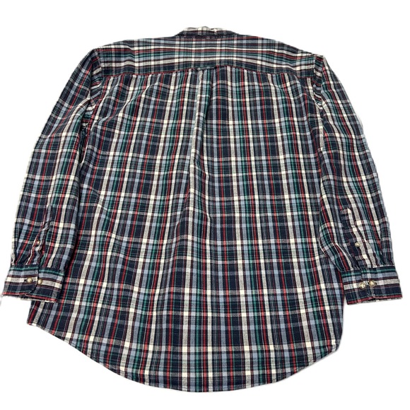 Eddie Bauer Mens Checkered Button Up Shirt Long Sleeve Cotton Country Casual - Picture 2 of 11